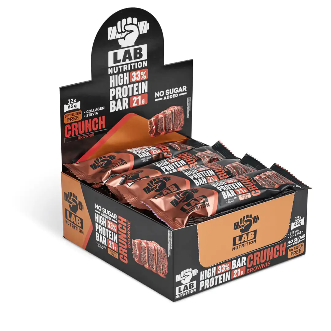 Crunch Brownie baton proteinowy z kolagenem, stewią i bez dodatku cukru